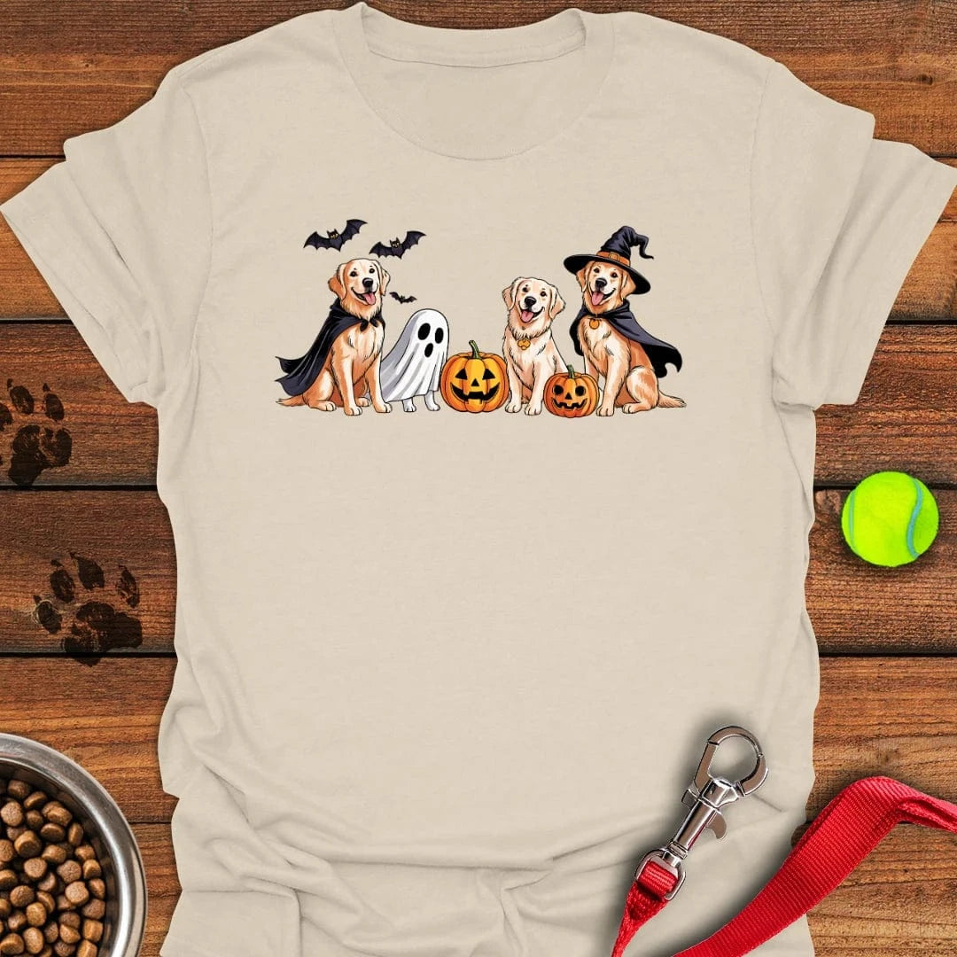 Golden Retriever Halloween T-Shirt Natural