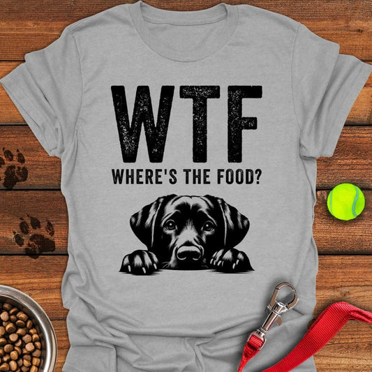 Where's The Food Labrador T-Shirt Sport Grey