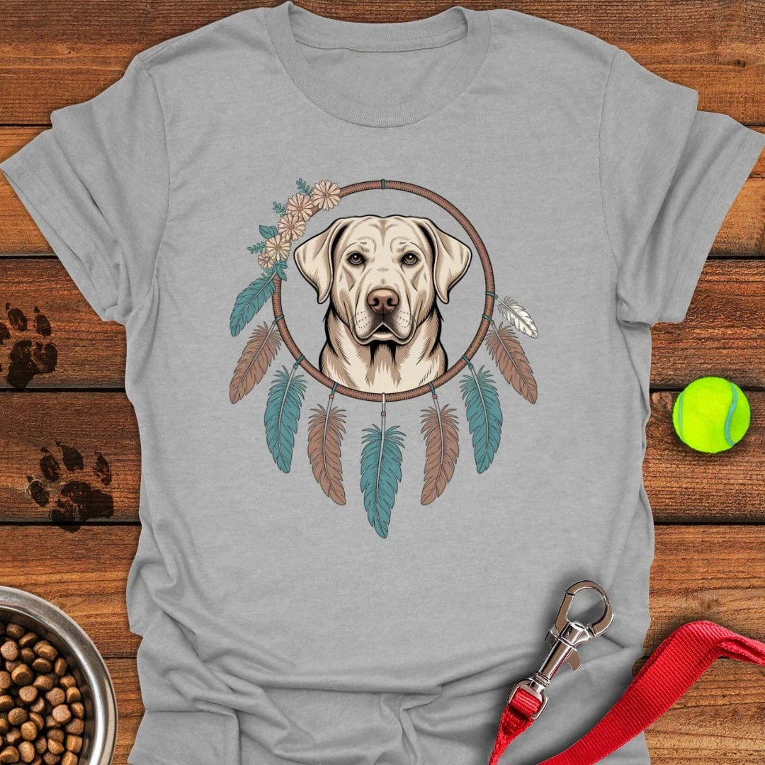 Labrador Boho Dreamcatcher T-Shirt Sport Grey