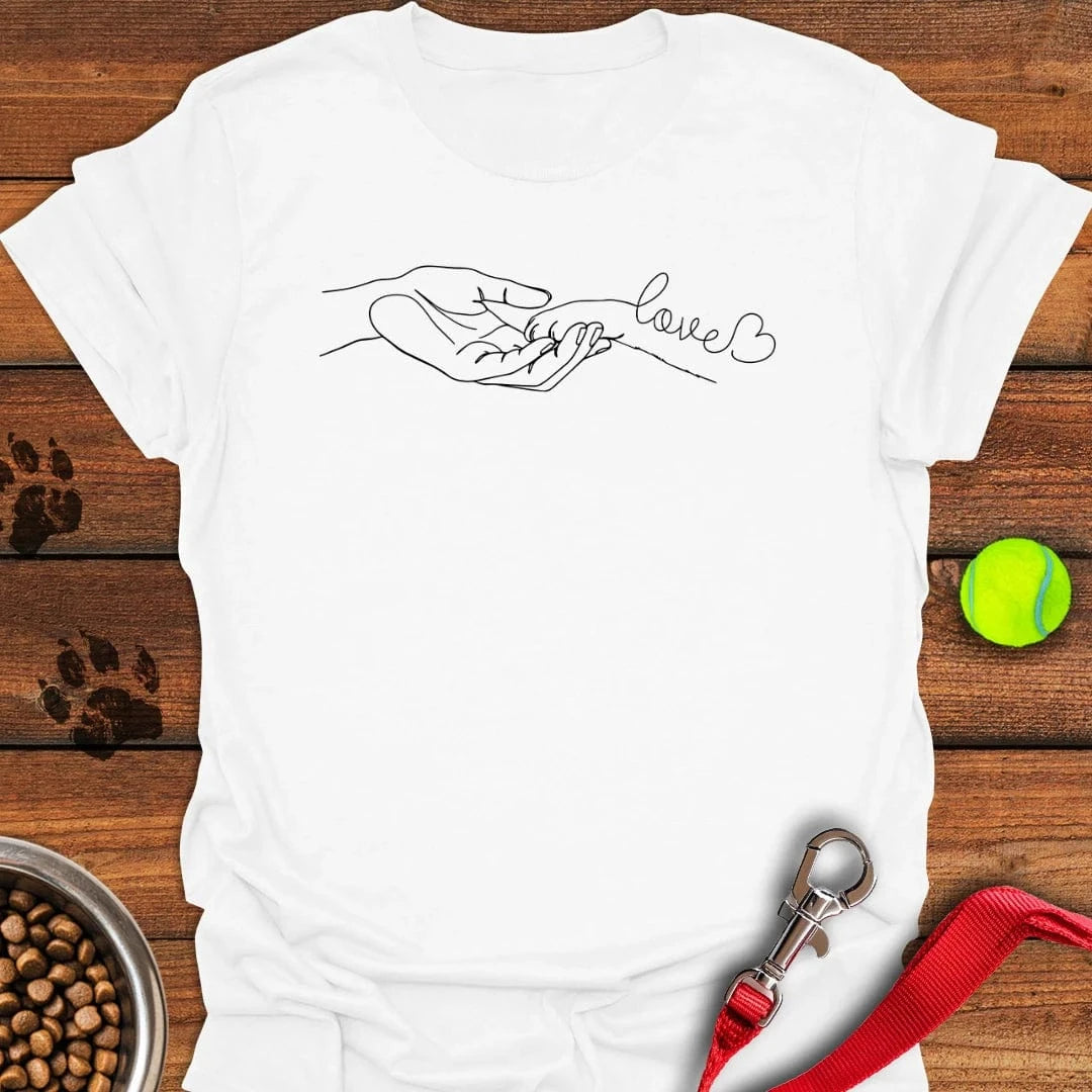 Dog Paw Love Shirt White
