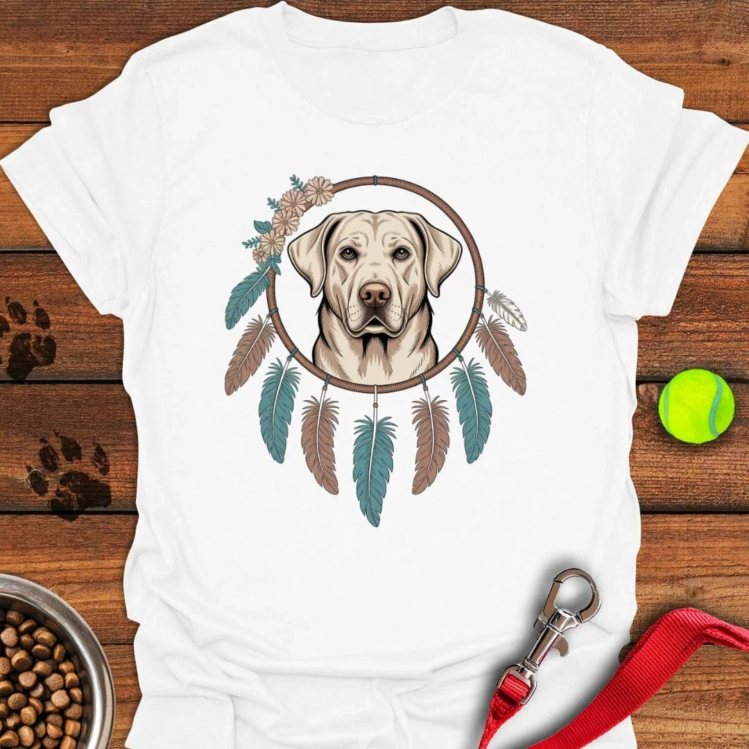 Labrador Boho Dreamcatcher T-Shirt White