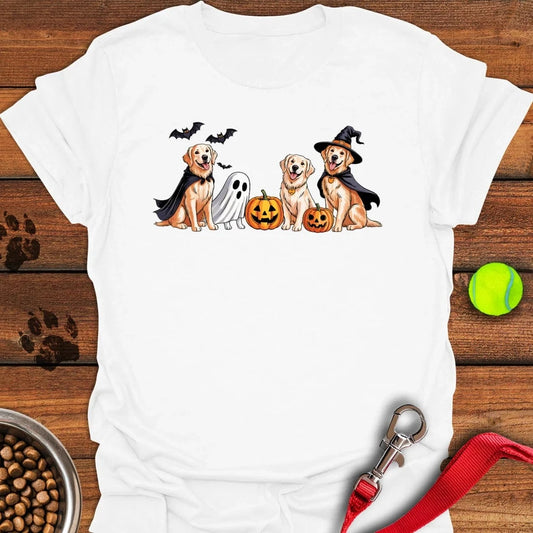 Golden Retriever Halloween T-Shirt White
