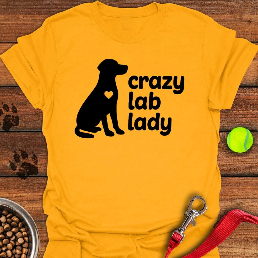 Crazy Lab Lady T-Shirt Gold