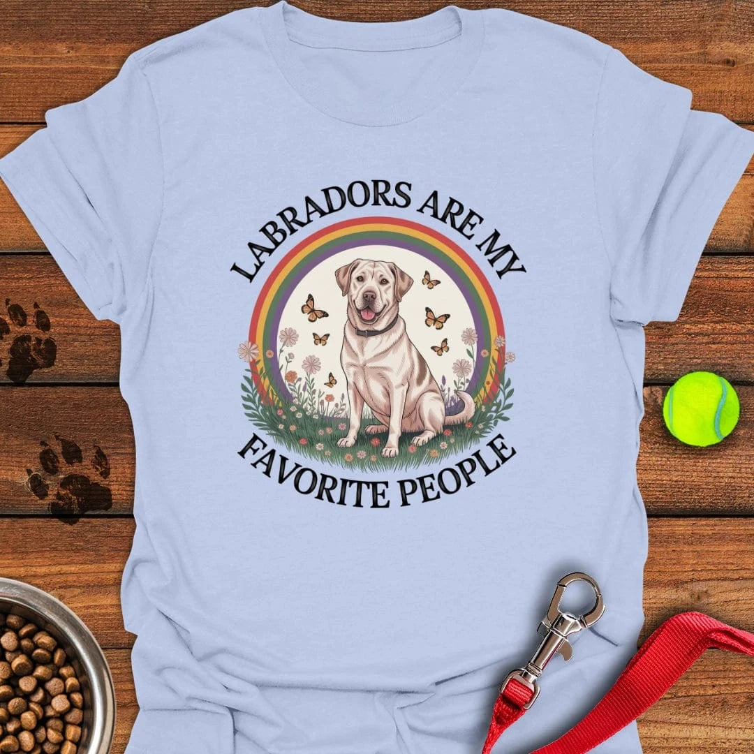 Labradors Are My Fav People T-Shirt Light Blue