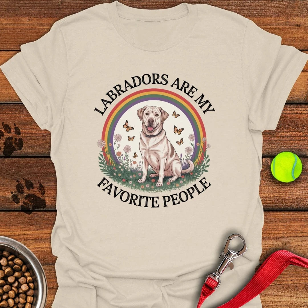 Labradors Are My Fav People T-Shirt Natural