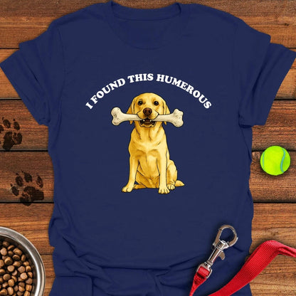 I Found This Humerous Yellow Lab T-Shirt Dark Heather