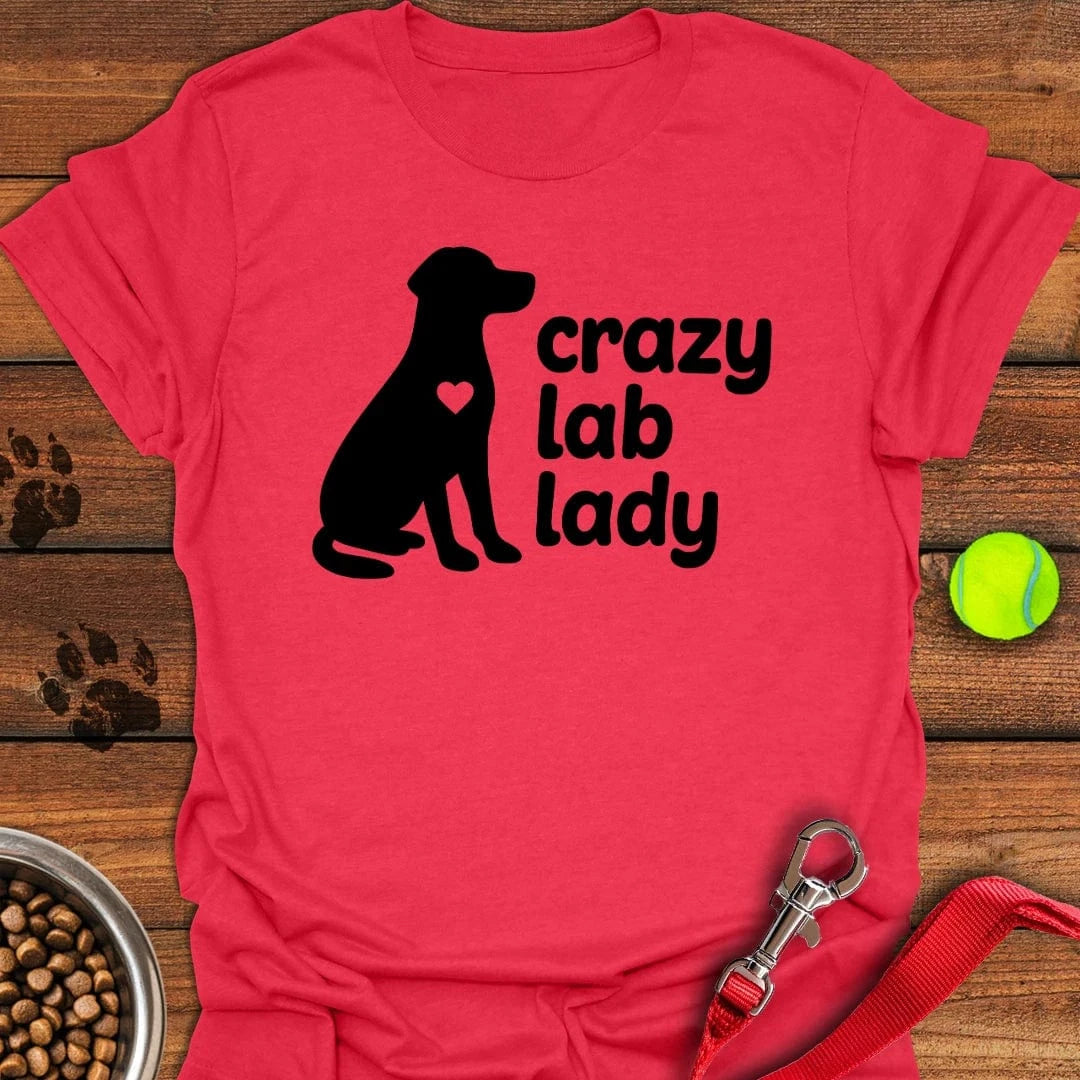 Crazy Lab Lady T-Shirt Heather Red