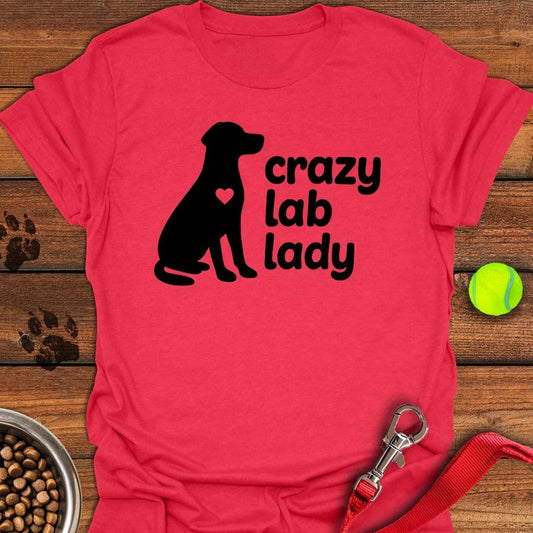 Crazy Lab Lady T-Shirt Heather Red