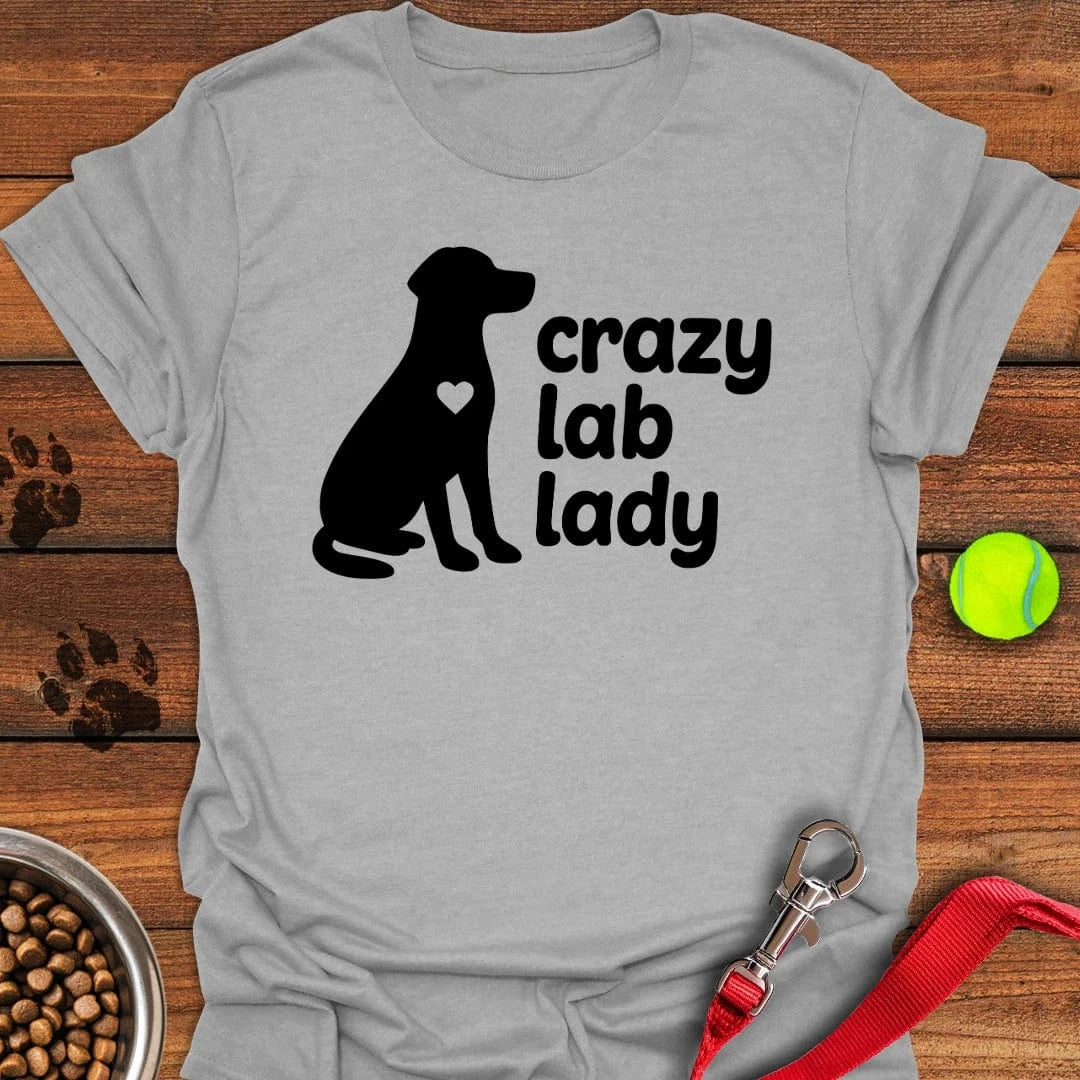 Crazy Lab Lady T-Shirt Sport Grey