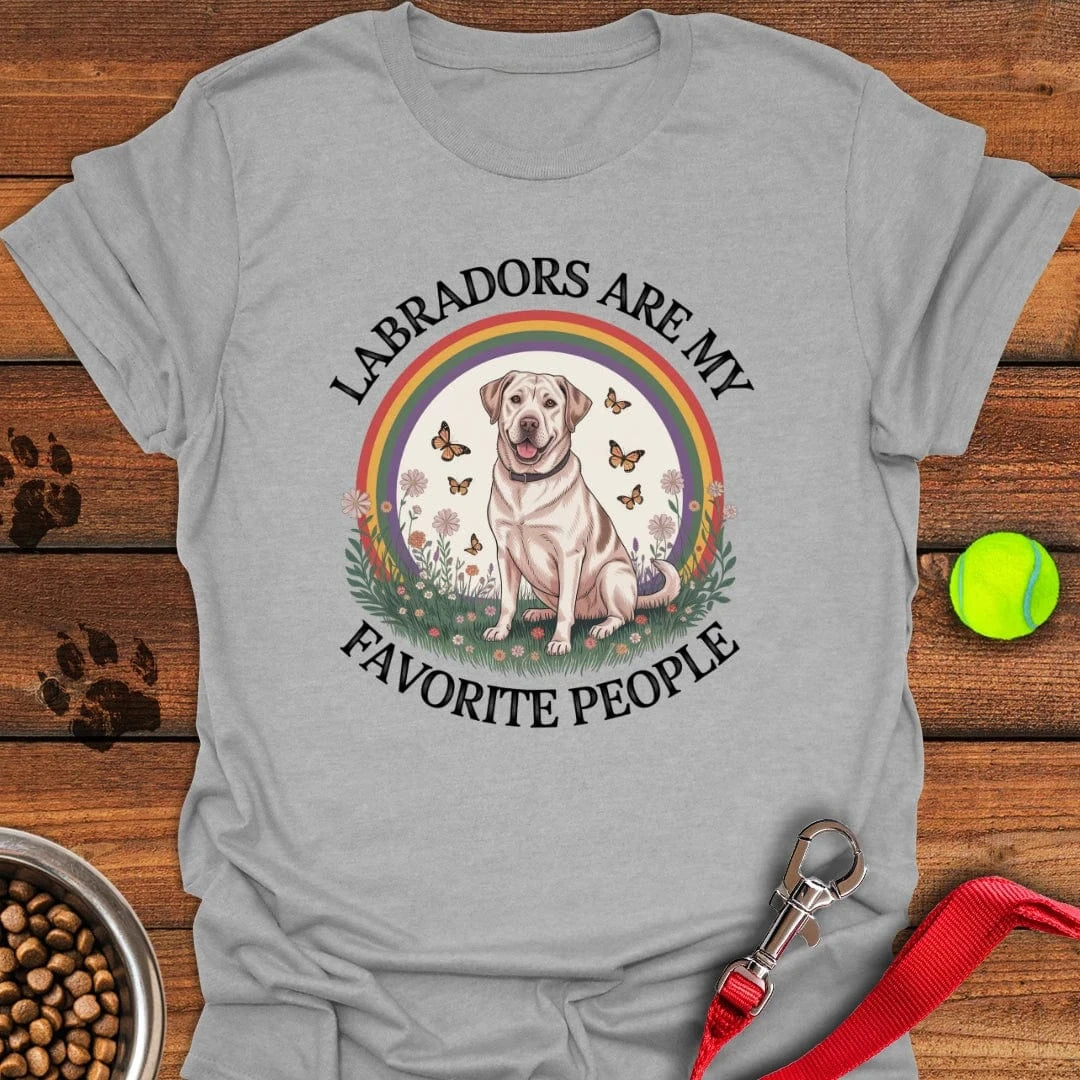 Labradors Are My Fav People T-Shirt Sport Grey
