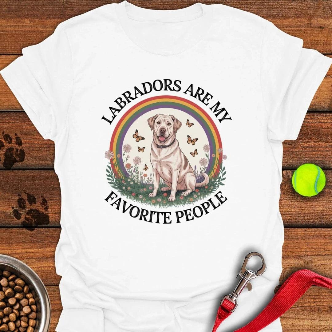 Labradors Are My Fav People T-Shirt White