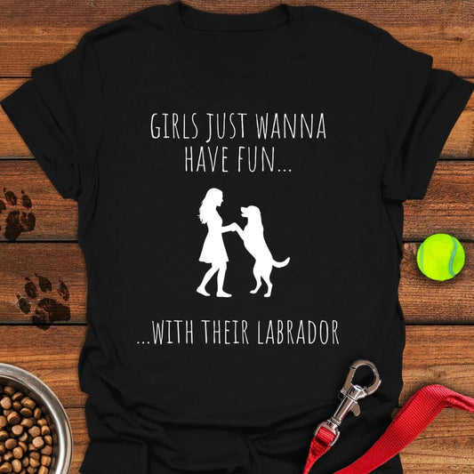 Girls Just Wanna Have Fun Lab T-Shirt Black