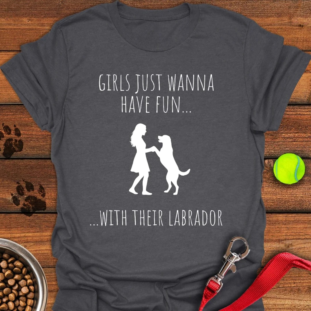 Girls Just Wanna Have Fun Lab Dark Heather
