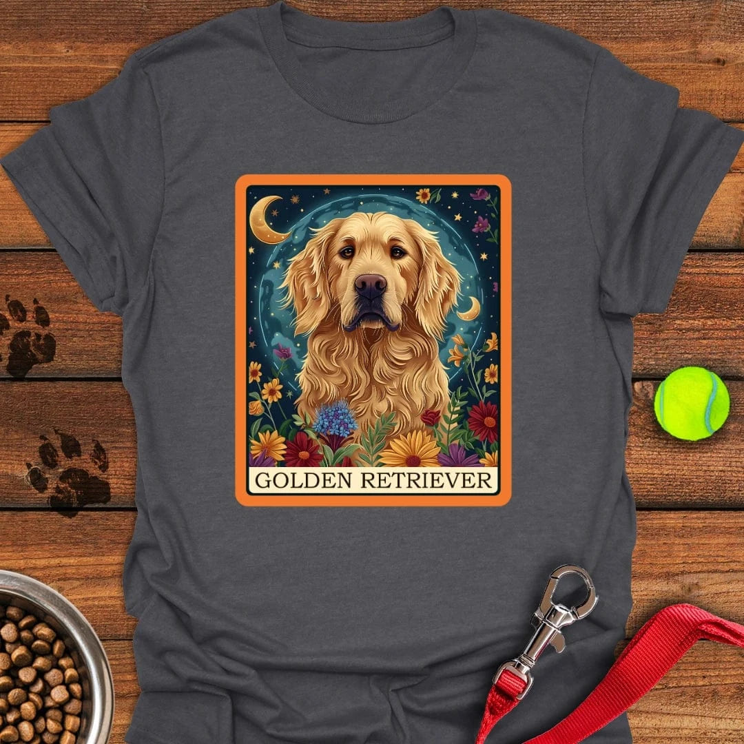 Golden Retriever Tarot T-Shirt Dark Heather