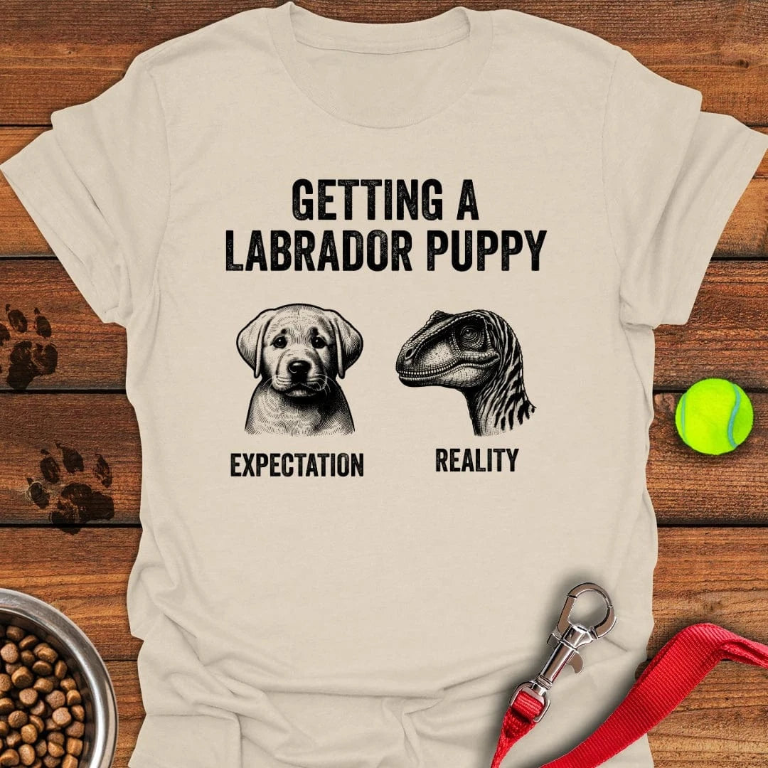 Funny Labrador Puppy T-Shirt Natural