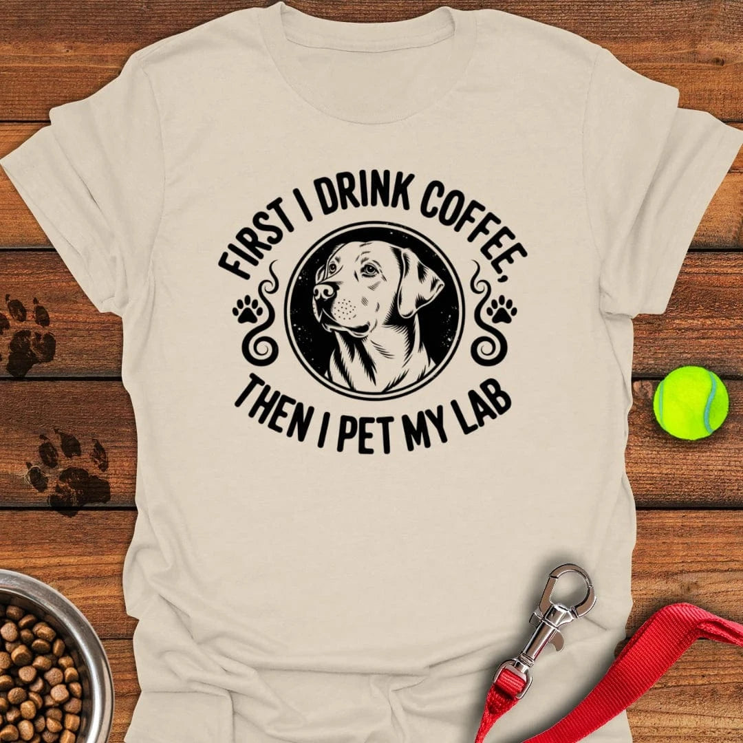 Coffee & Labrador T-Shirt Natural