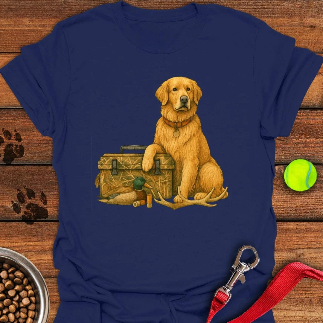 Golden Retriever Hunting T-Shirt Navy
