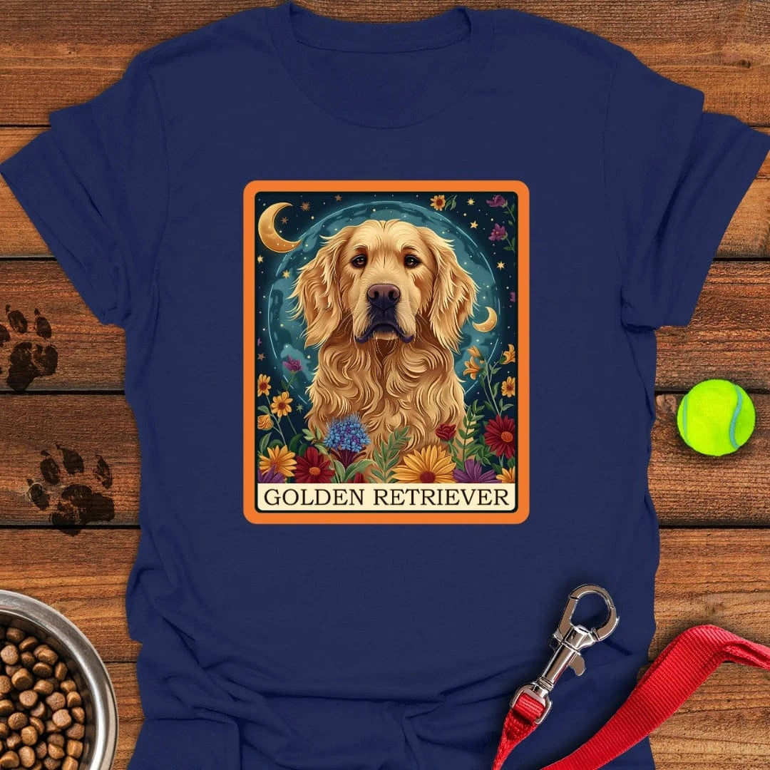 Golden Retriever Tarot T-Shirt Navy