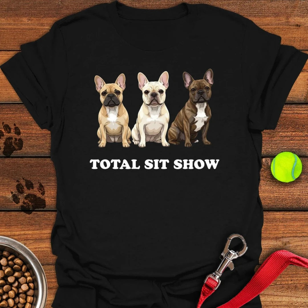 French Bulldog Sit Show T-Shirt Black