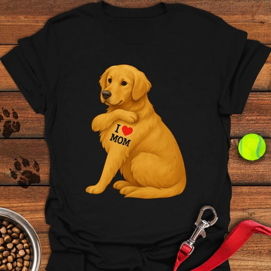 Golden Retriever Mom T-Shirt Black