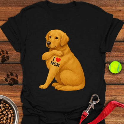 Golden Retriever Mom T-Shirt Black