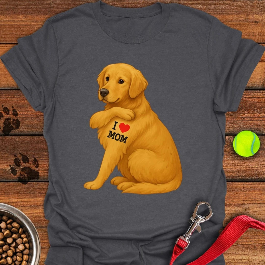 Golden Retriever Mom T-Shirt Dark Heather