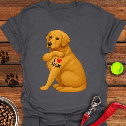 Golden Retriever Mom T-Shirt Dark Heather