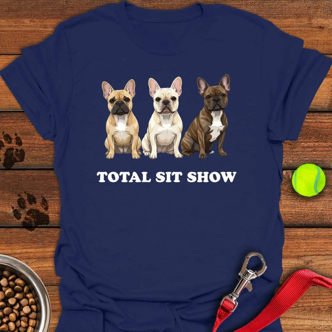 French Bulldog Sit Show T-Shirt Navy