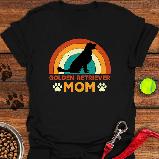 Golden Retriever Mom T-Shirt Black