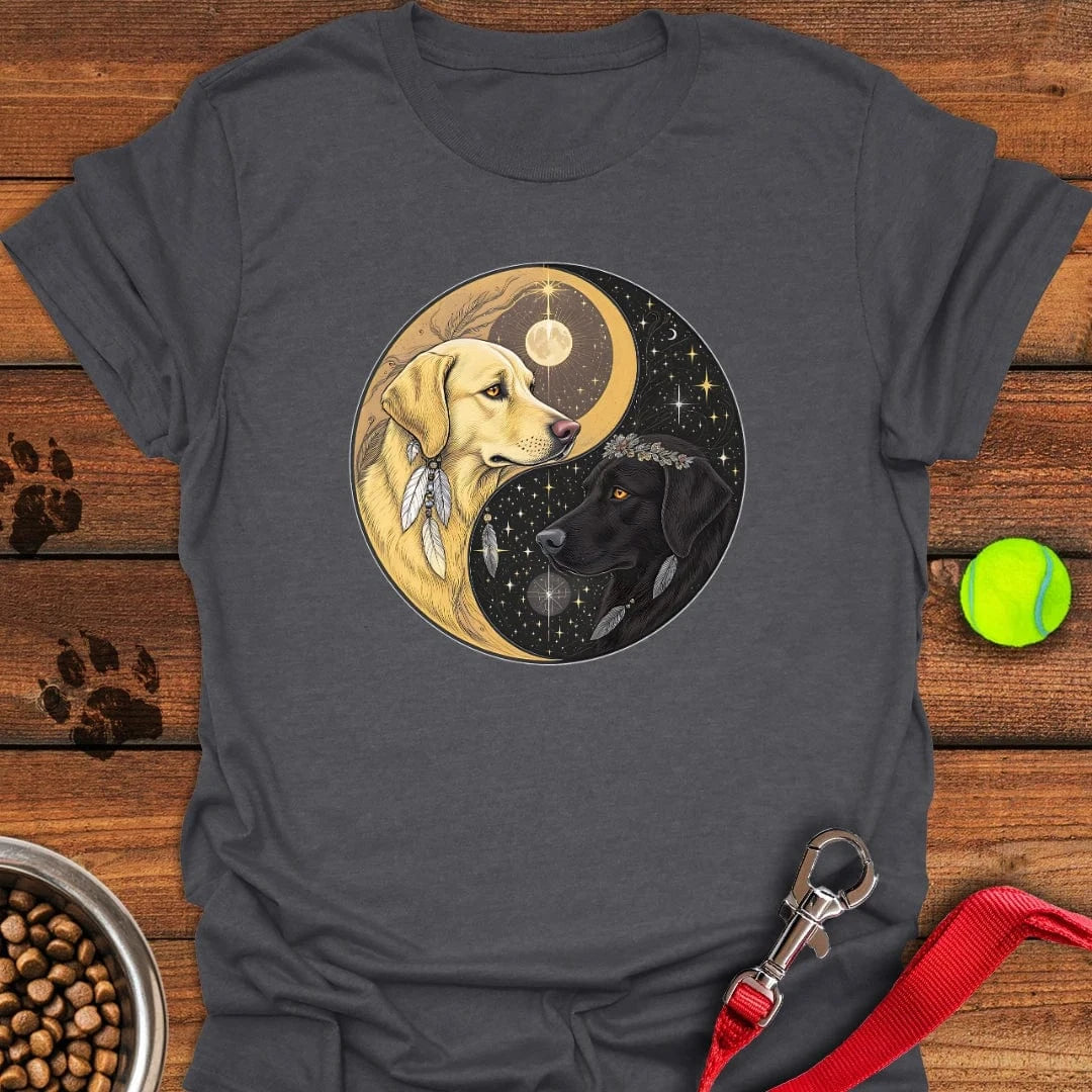 Labrador Yin Yang T-Shirt Dark Heather