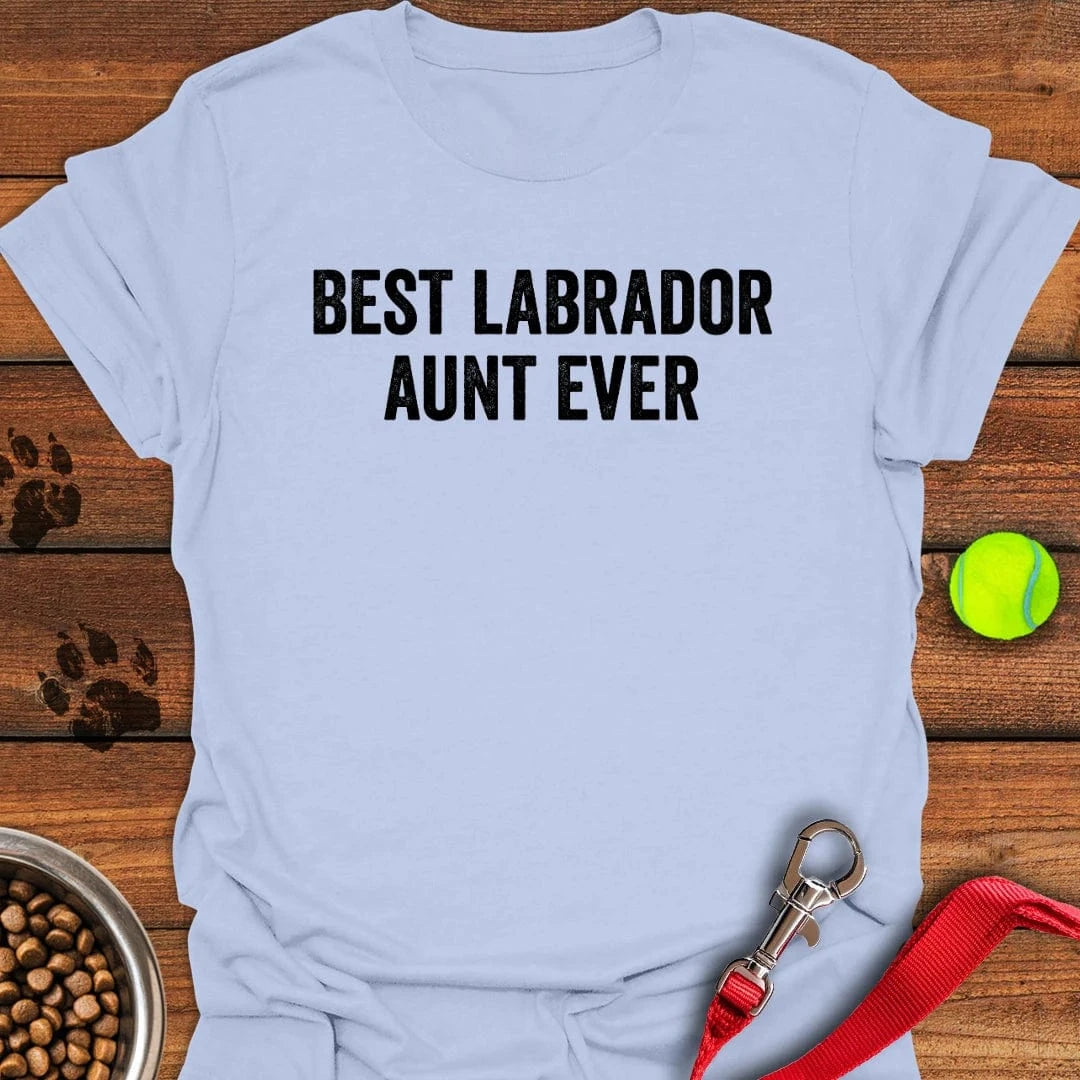 Best Labrador Aunt Ever T-Shirt Light Blue