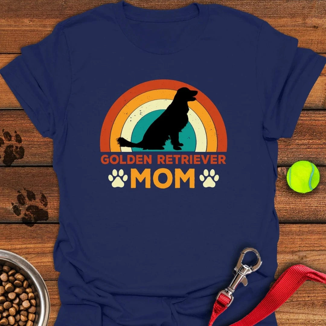 Golden Retriever Mom T-Shirt Navy