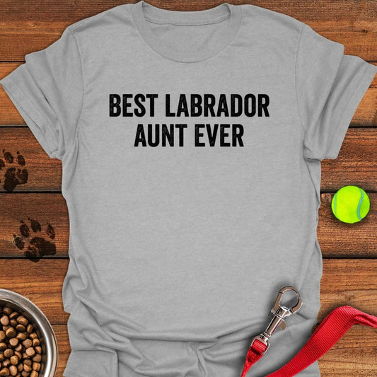 Best Labrador Aunt Ever T-Shirt Sport Grey