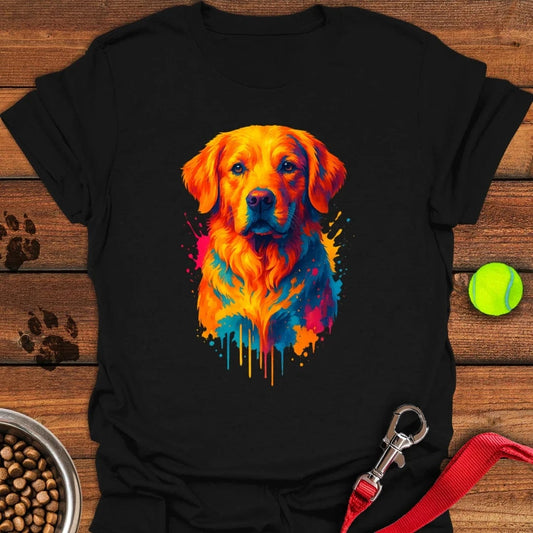 Golden Retriever Portrait T-Shirt Black