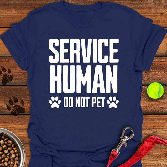 Service Human Dog T-Shirt Navy