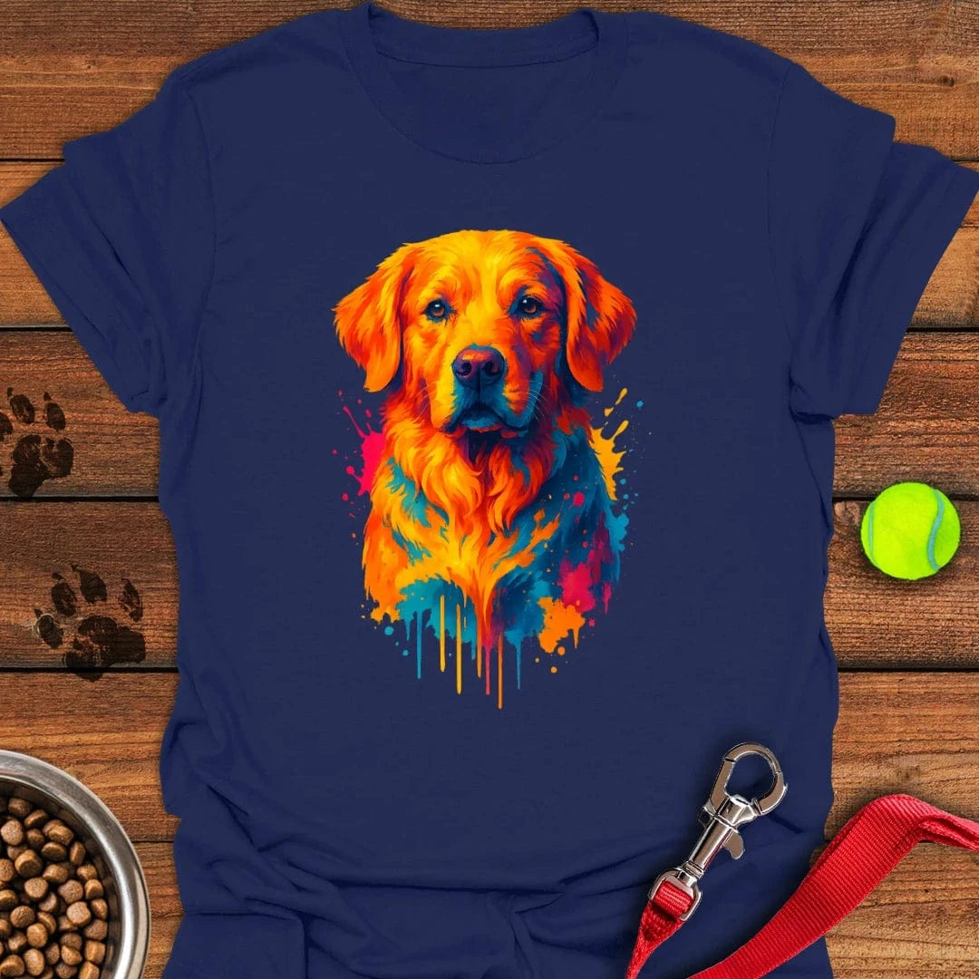 Golden Retriever Portrait T-Shirt Navy
