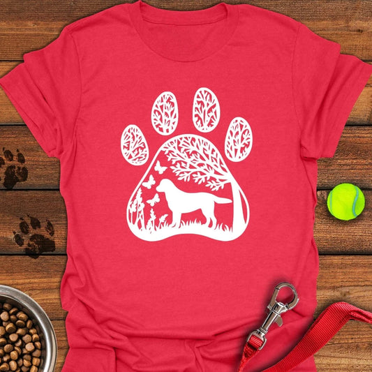 Labrador Nature Paw T-Shirt Heather Red