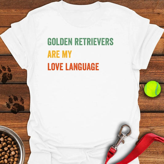 Golden Retriever Love Language T-Shirt White
