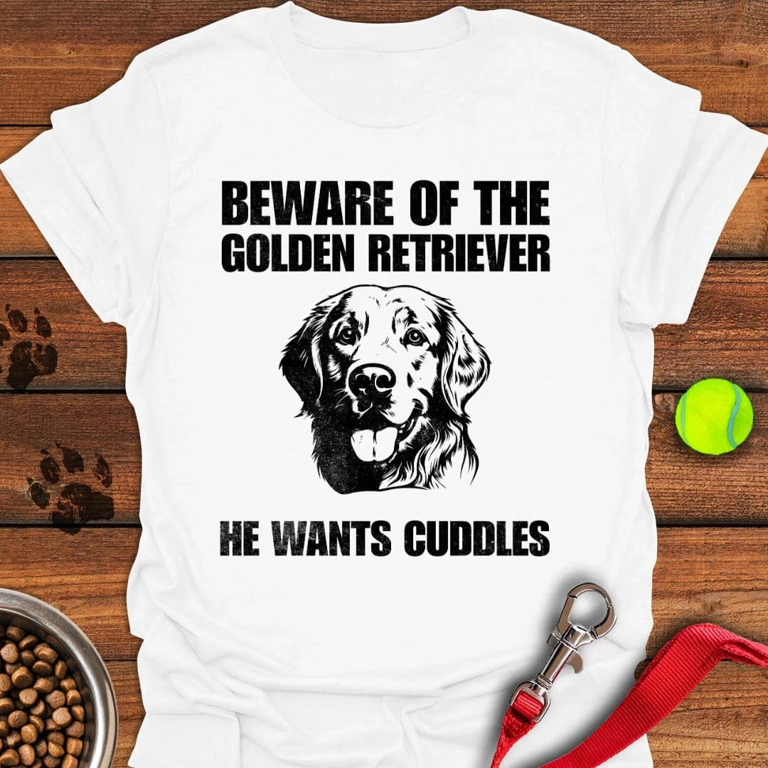 Beware of the Golden Retriever T-Shirt White