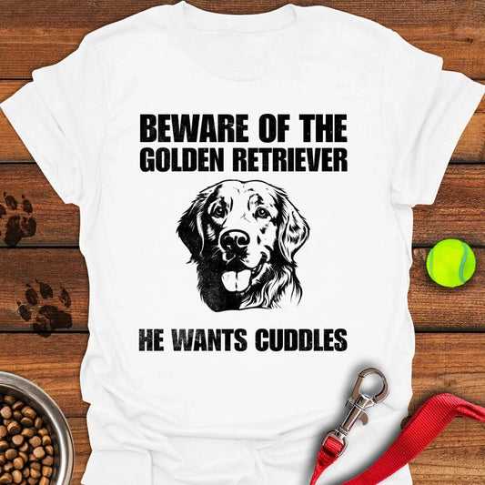 Beware of the Golden Retriever T-Shirt White