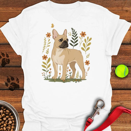 French Bulldog Flowers T-Shirt White