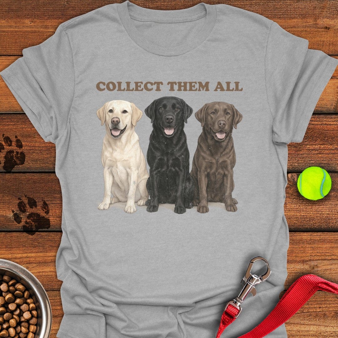 Collect Them All Labrador T-Shirt Sport Grey