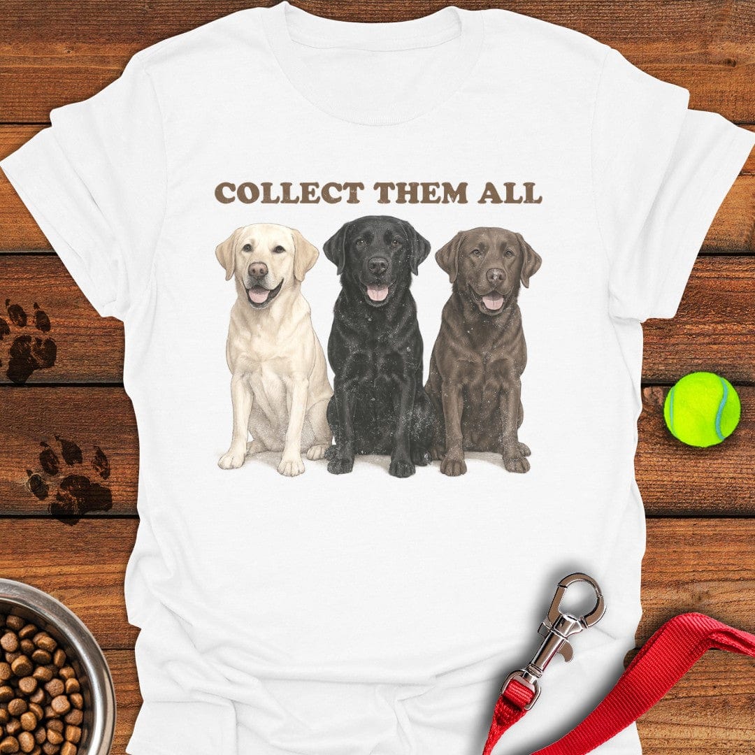 Collect Them All Labrador T-Shirt White