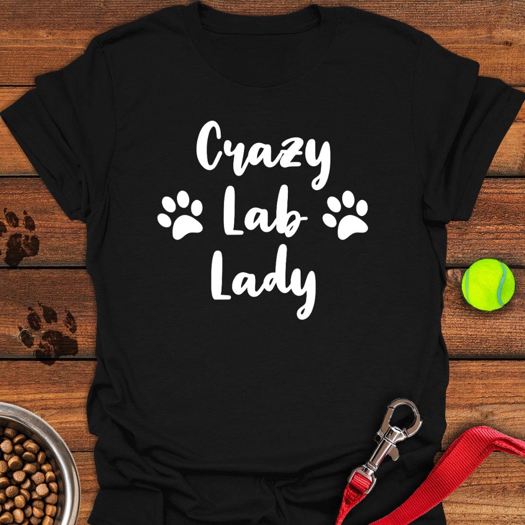 Crazy Lab Lady T-Shirt Black