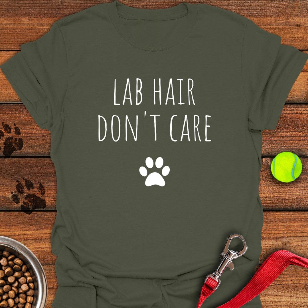 Lab Hair Don't Care T-Shirt Military Green