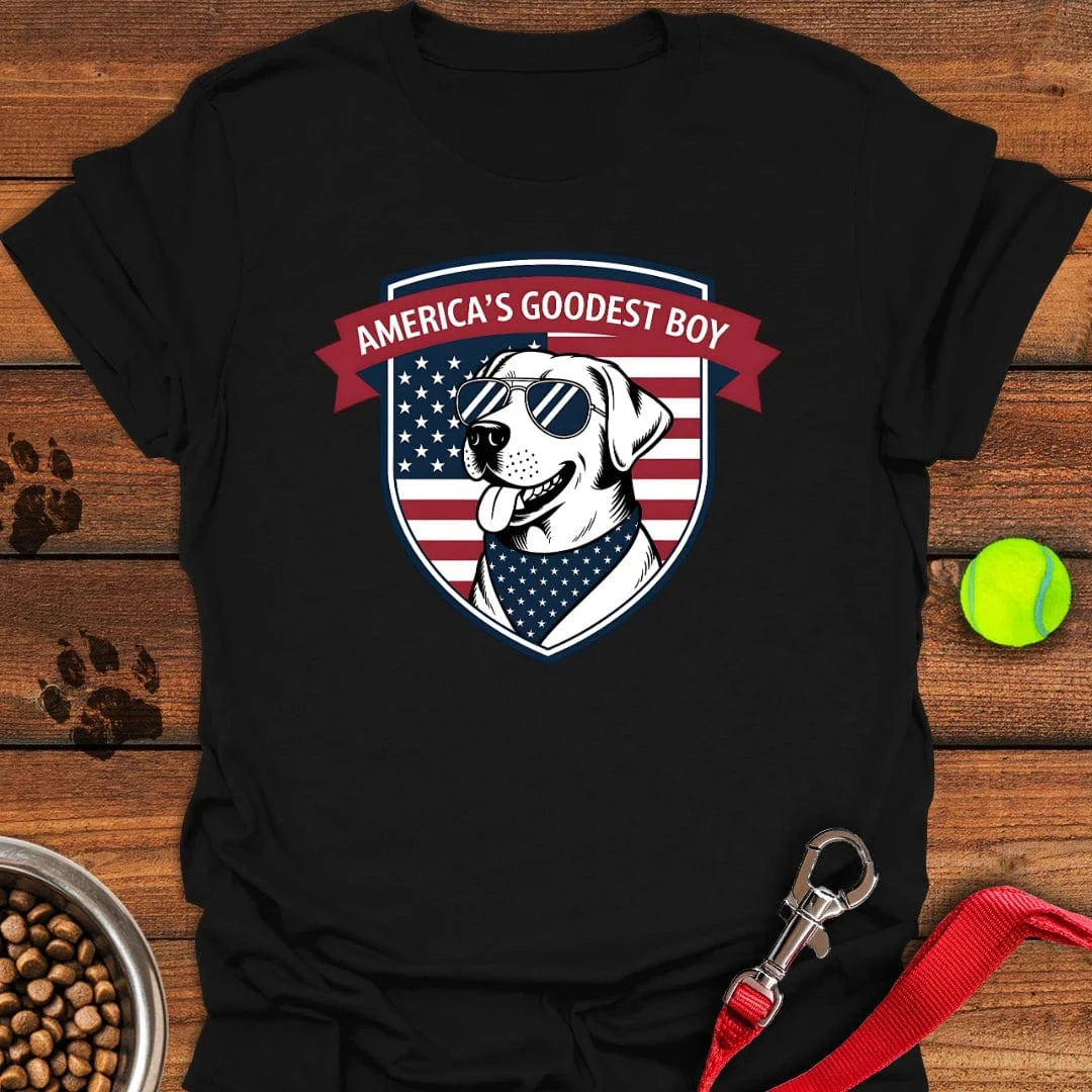 America's Goodest Boy Labrador T-Shirt Black