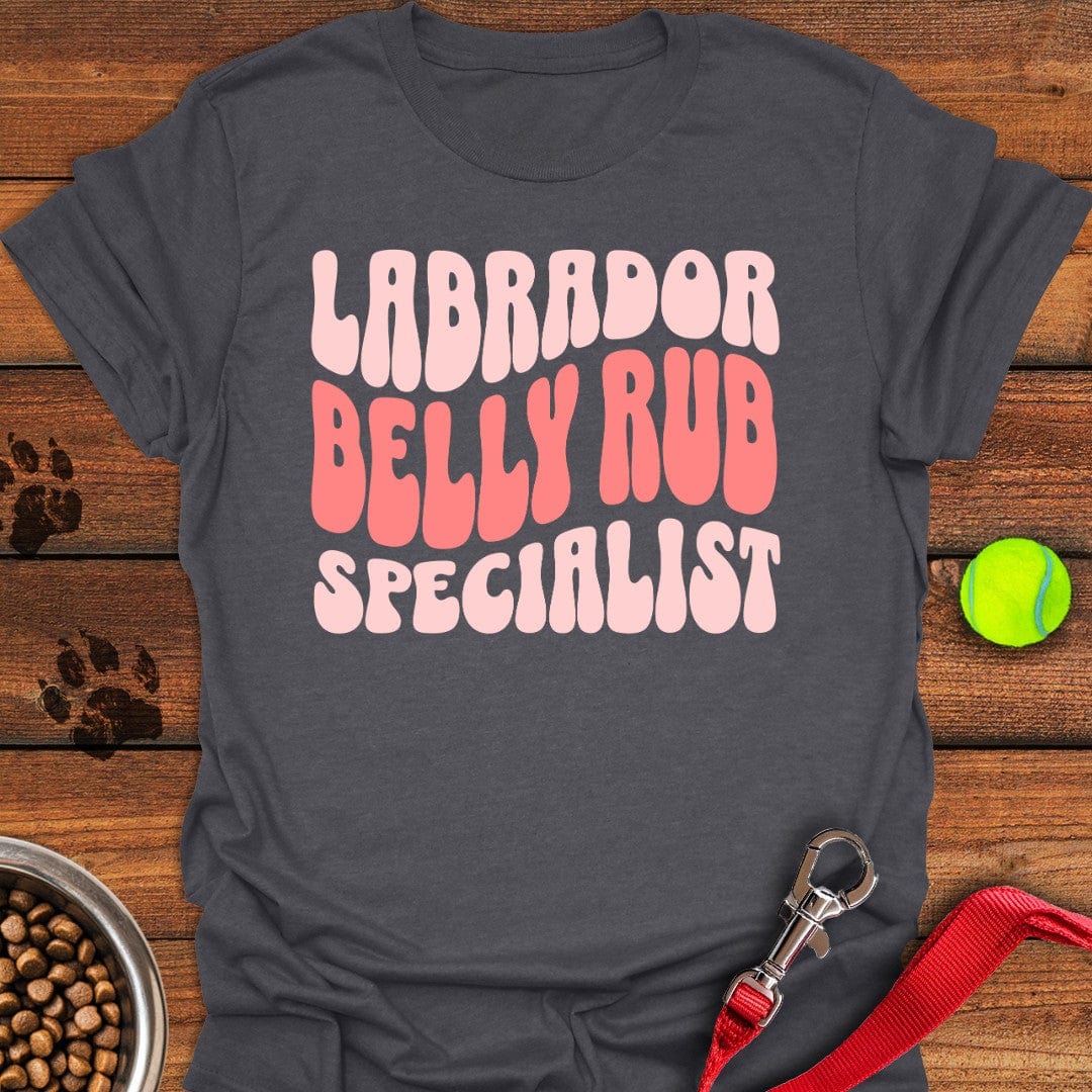 Labrador Belly Rub Specialist T-Shirt Dark Heather