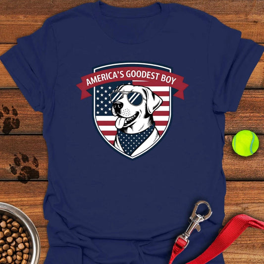 America's Goodest Boy Labrador T-Shirt Navy