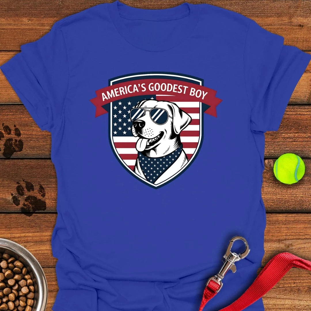 America's Goodest Boy Labrador T-Shirt Royal