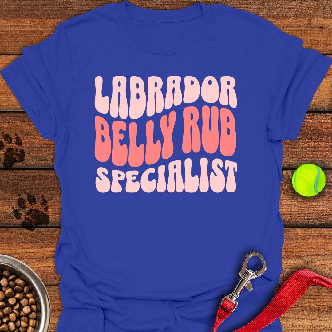 Labrador Belly Rub Specialist T-Shirt Royal